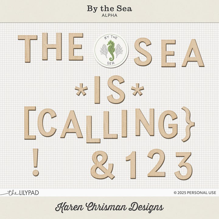 Digital Scrapbooking Collection perfect for documenting all your sea side adventures.
