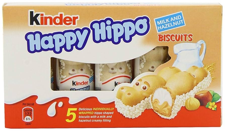 Amazon.com : Kinder Happy Hippo Hazelnut 20.7 Gram x 50 Bars : Chocolate  Candy : Grocery & Gourmet Food