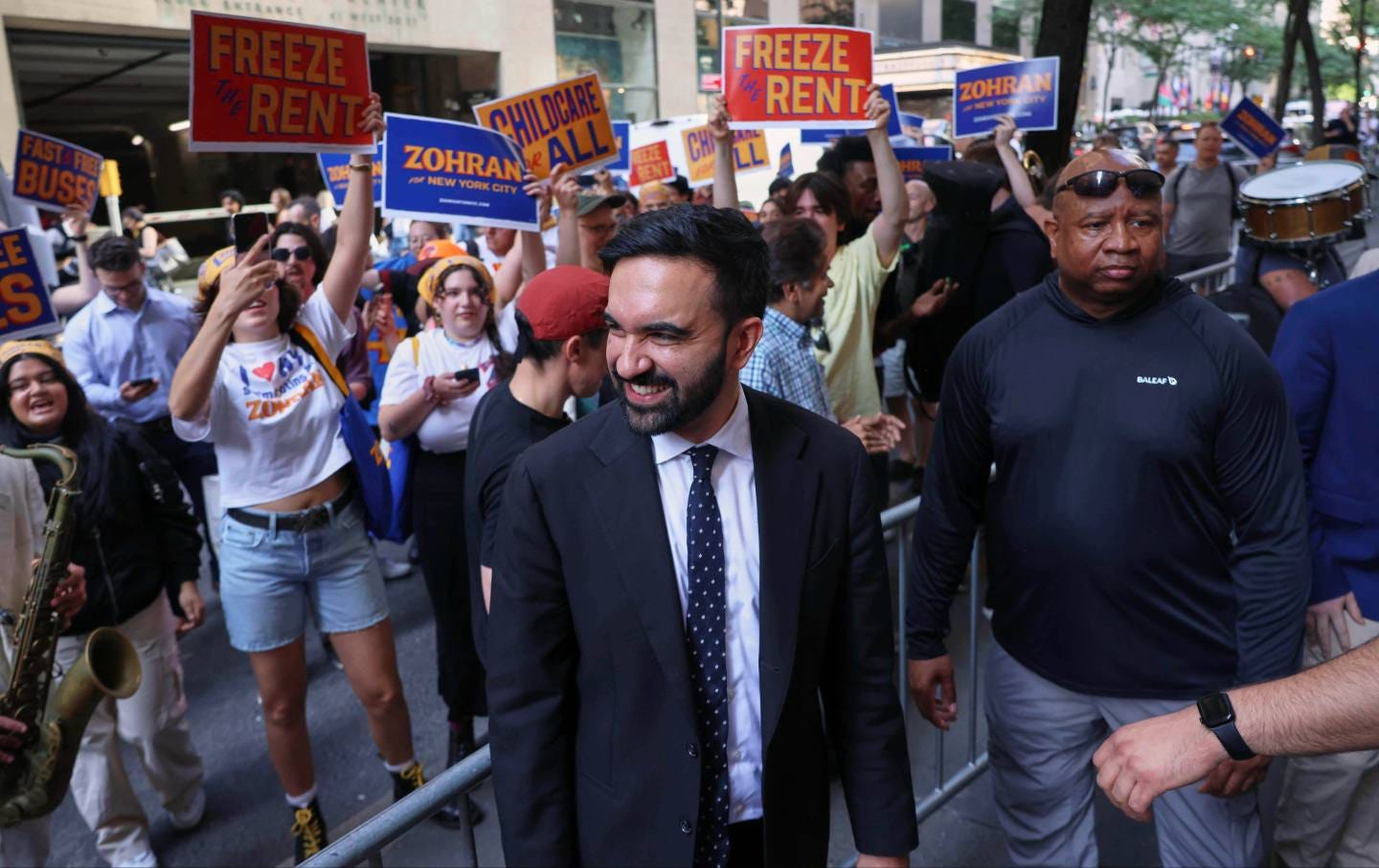 Zohran Mamdani arrives at the NBC studios to participate in a Democratic mayoral primary debate, Wednesday, June 4, 2025, in New York. Zohran Mamdani arrives at the NBC studios to participate in a Democratic mayoral primary debate, Wednesday, June 4, 2025, in New York.