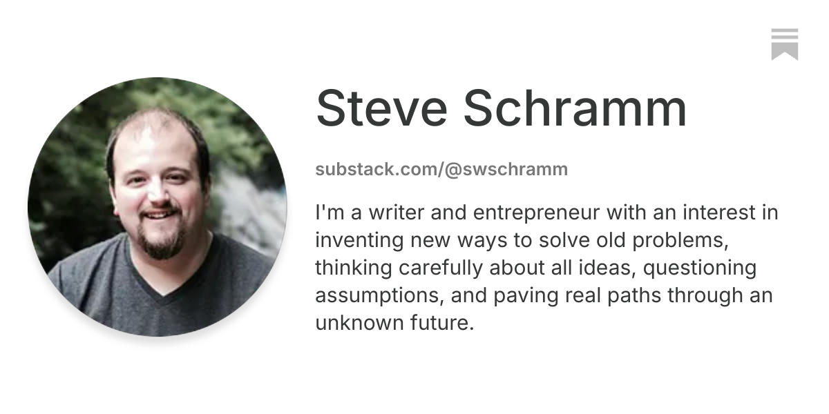 Steve Schramm | Substack