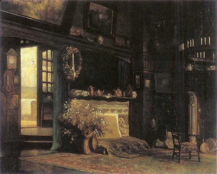 'interieur van atelier Academiesingel 20' 1912 - olieverf op doek: Bart Klunne