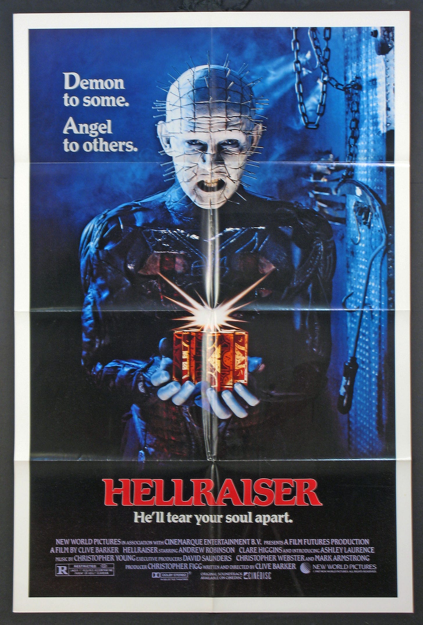 HELLRAISER Movie Poster (1987) HELLRAISER Movie Poster (1987)