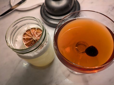 Pork belly tostada and ‘golden hour’ cocktails. Lovely morning light and possibly the best chickien and waffles in the city.