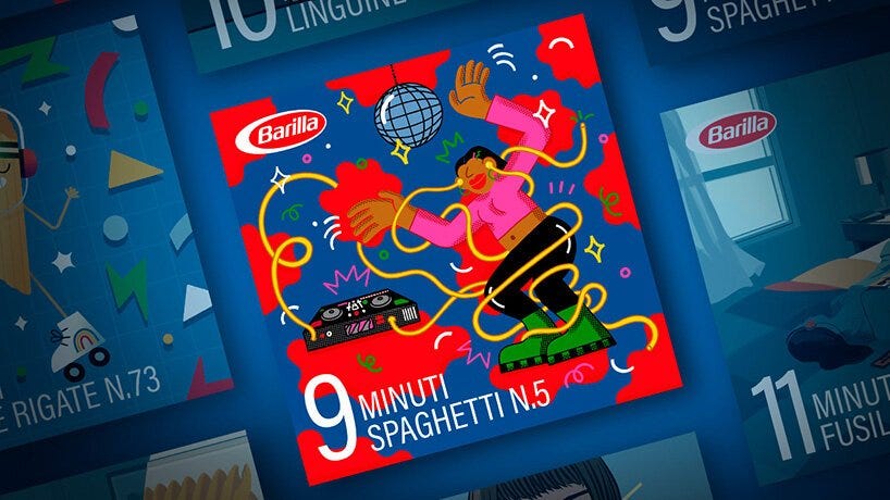these barilla X spotify playlists tell you how long you should cook your pasta