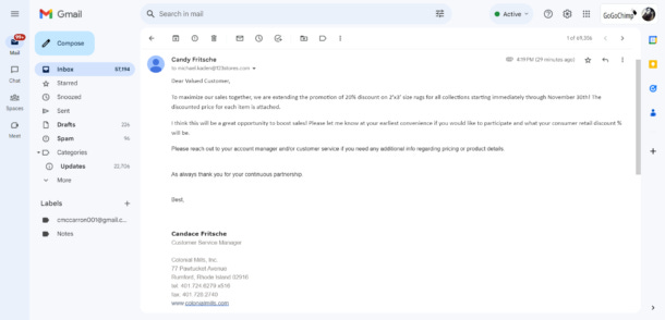 non personalised broadcast email