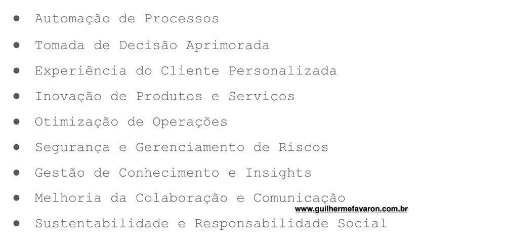 Pilares estratégicos de aplicações de IA para empresas Pilares estratégicos de aplicações de IA para empresas