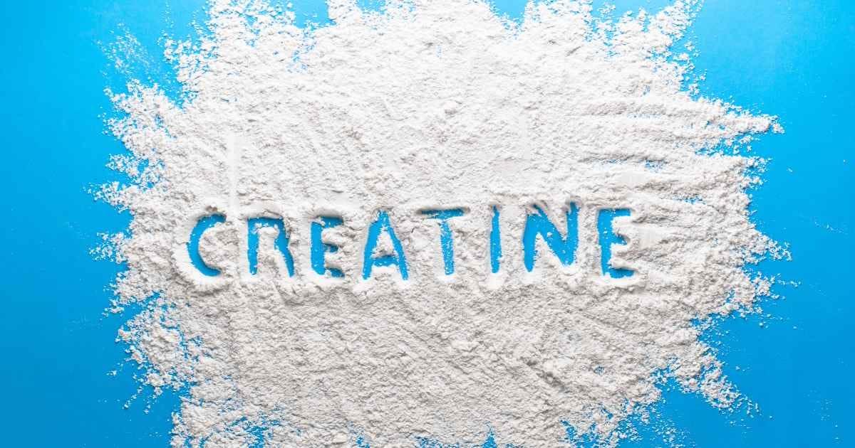 scattered powder with the word creatine written on it 