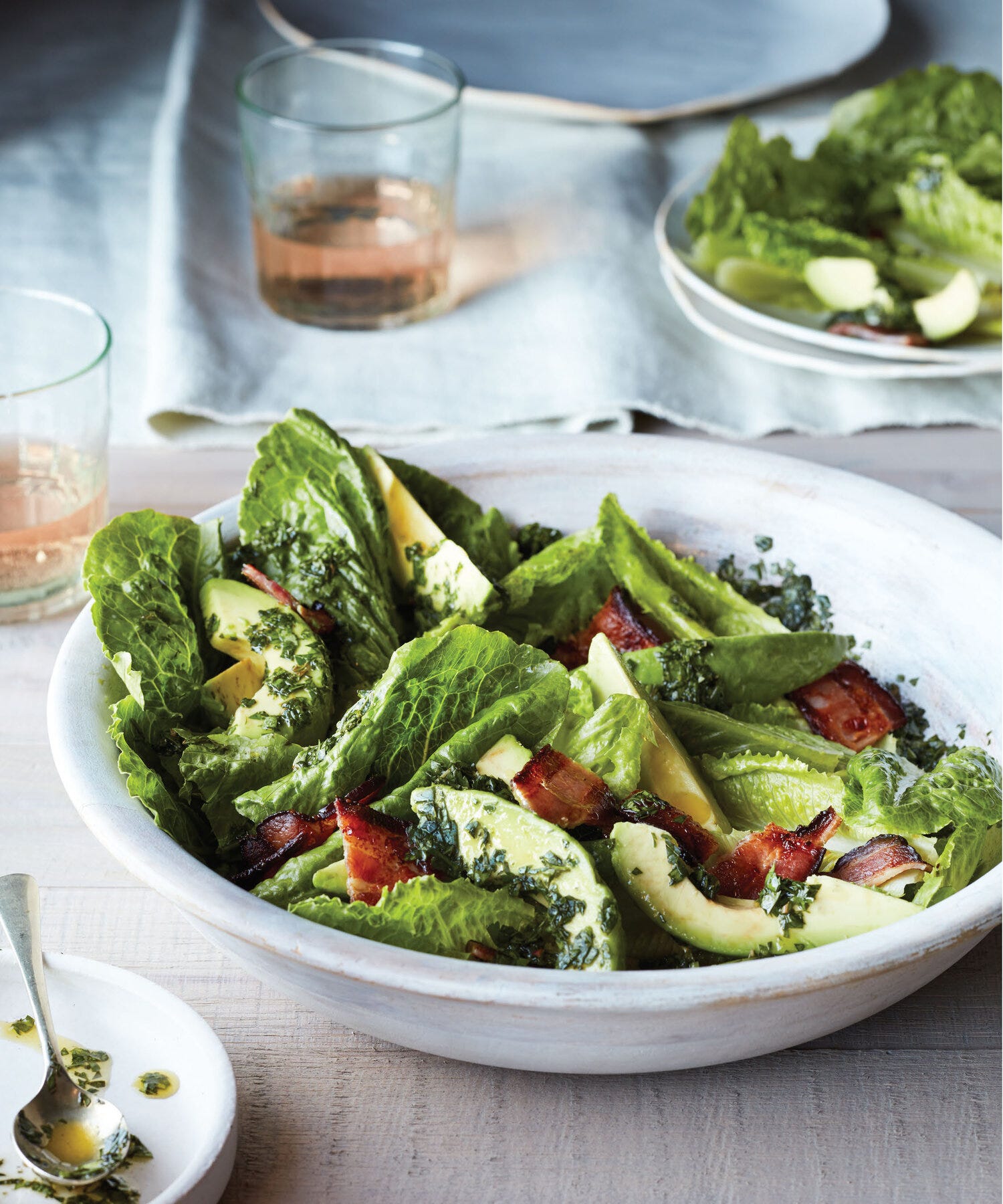 Avocado Bacon Salad with Salsa Verde