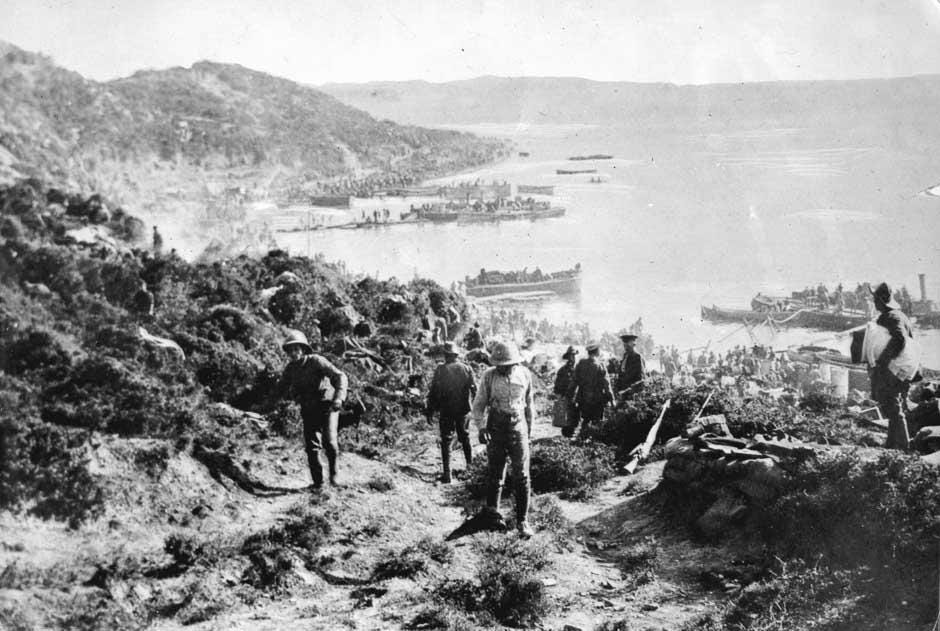 Climbing out of Anzac Cove, 1915 Climbing out of Anzac Cove, 1915