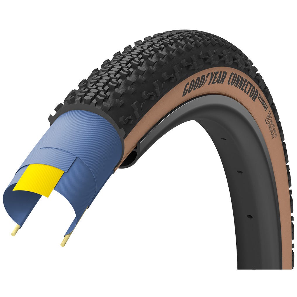 Immagine di Goodyear Pneumatico Pieghevole - Connector Ultimate - Tubeless Complete - 50-622 - nero/marrone Immagine di Goodyear Pneumatico Pieghevole - Connector Ultimate - Tubeless Complete - 50-622 - nero/marrone