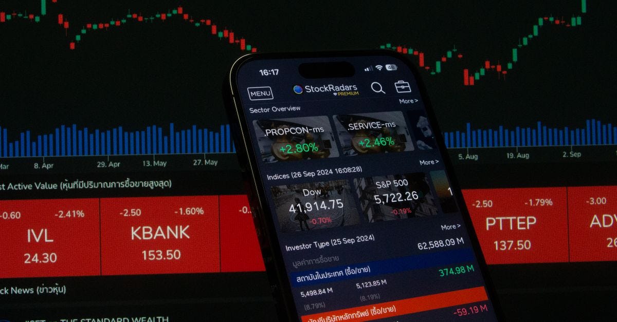 Photo: StockRadars Co., / Pexels Close-up of a digital stock trading app interface with investment charts and market trends displayed.