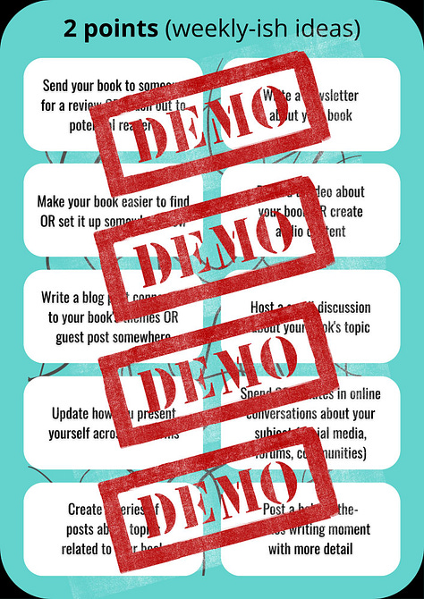 The Unmarketing Game for Books DEMO