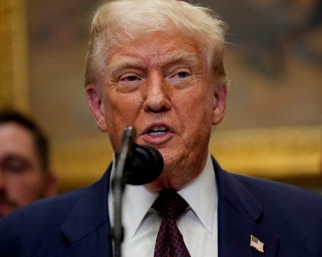 U.S. President Donald Trump delivers remarks at the White House in Washington, D.C.