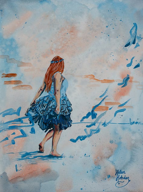 Ethereal paintings of fairytale women.