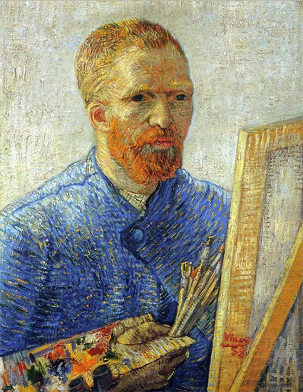 Self Portrait as an Artist, 1888, Vincent van Gogh Self Portrait as an Artist, 1888, Vincent van Gogh