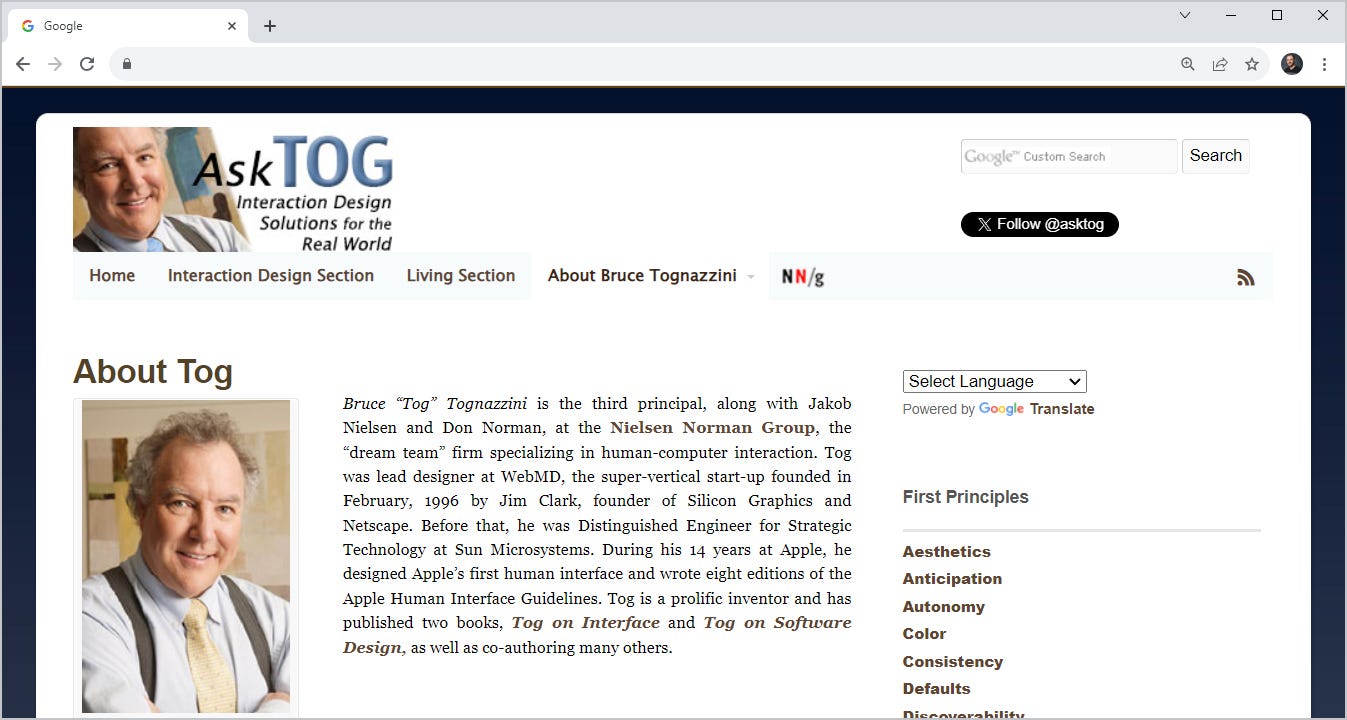 A screenshot of website asktog.com A screenshot of website asktog.com