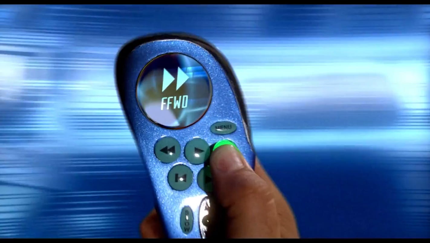 A remote that says "FFWD" on it