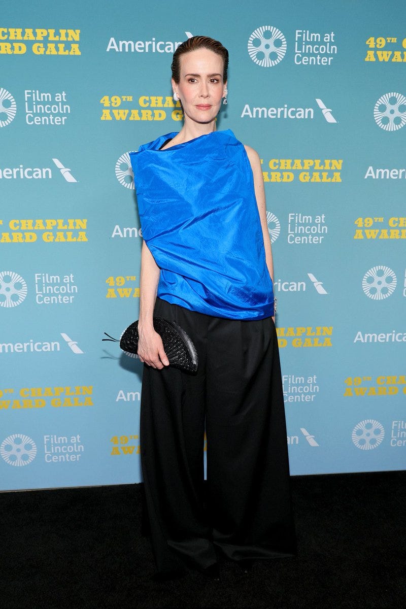 Miguel Ángel 🏳️‍🌈 on X: "Sarah Paulson en The Row 2024 Chaplin Award Gala  https://t.co/gjIHj9Cjgu" / X