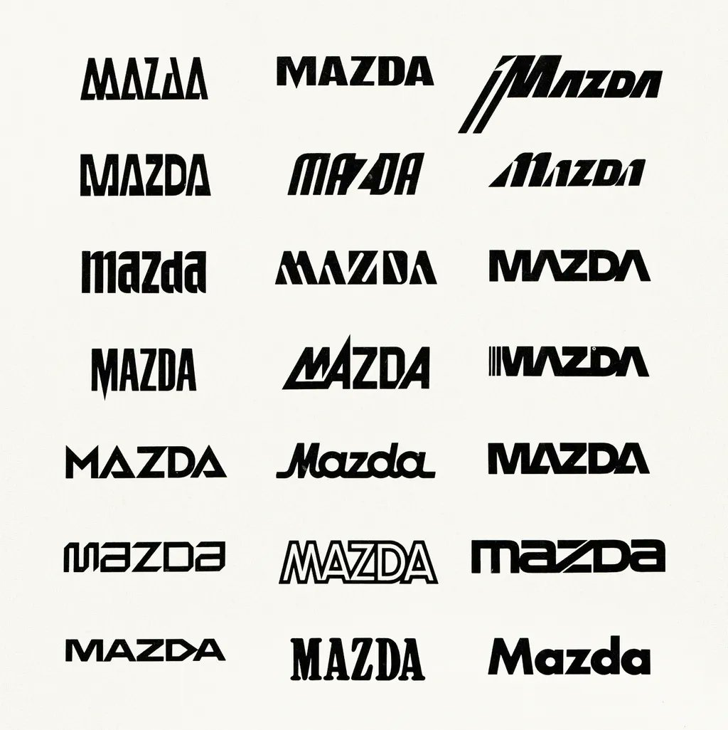 Mazda logo concepts 1975