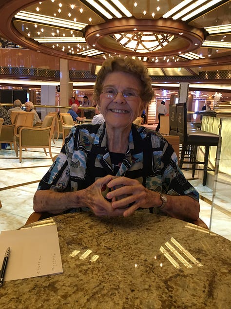 photos of Cruise Director Jess and her family on various Princess Cruises - Voice of the Ocean