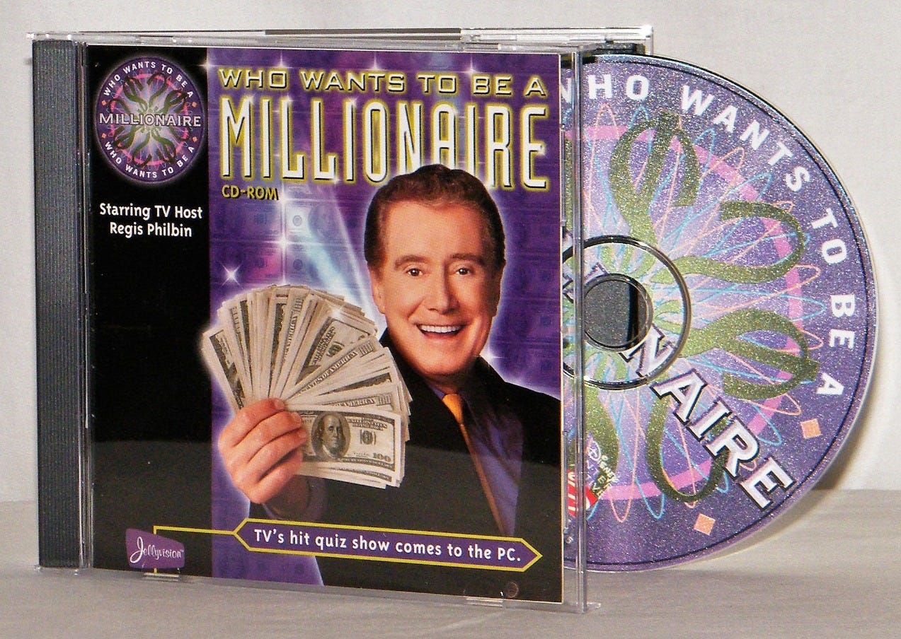 Who Wants To Be A Millionaire w/ Regis Philbin . Disney Interactive CD-ROM  Game | eBay
