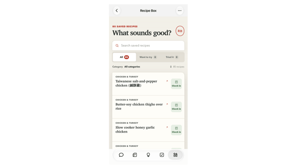 Ben Thompson's Muse-built recipe-organizing app, from Stratechery Ben Thompson's Muse-built recipe-organizing app, from Stratechery