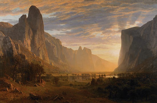 Looking Down Yosemite Valley by Bierstadt Looking Down Yosemite Valley by Bierstadt