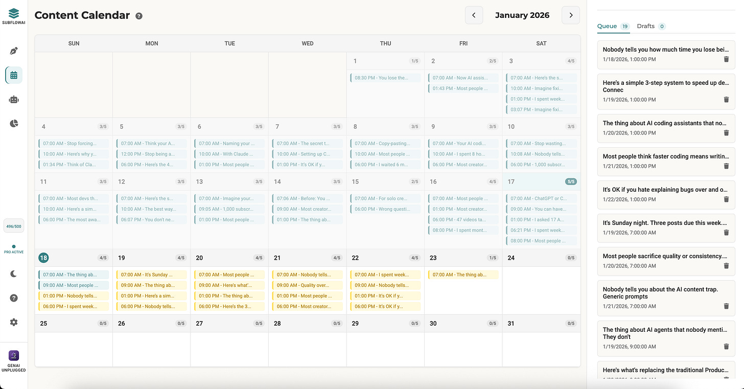Schedule 30 Days of Substack Notes in 5 Minutes with SubflowAI