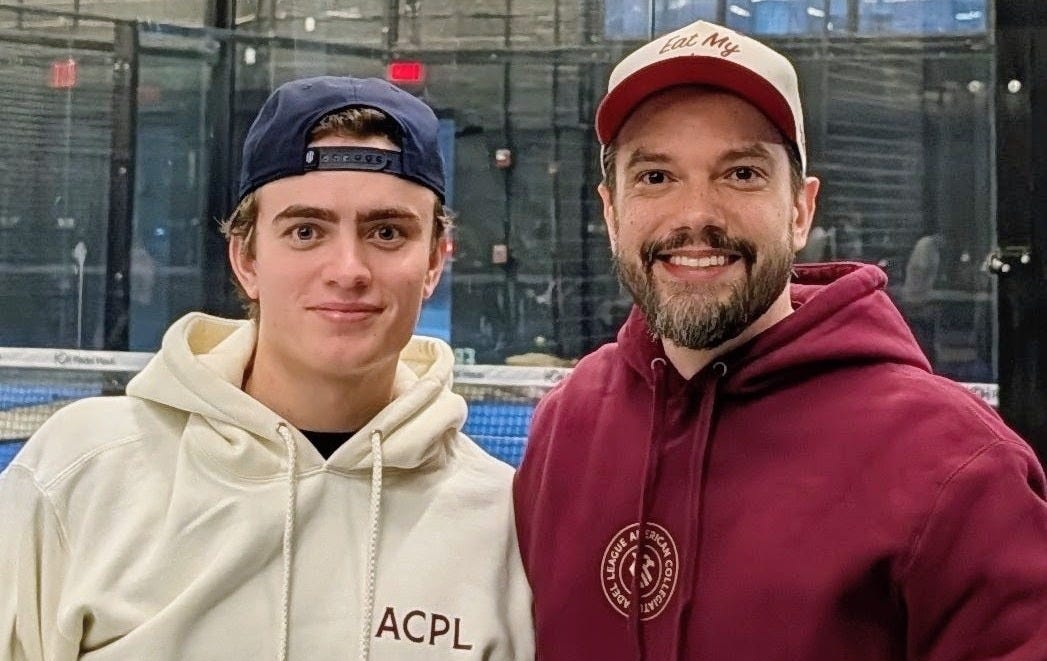 Photo of American Collegiate Padel League co-founders Matthew Jenkins and Antonio Goes Photo of American Collegiate Padel League co-founders Matthew Jenkins and Antonio Goes