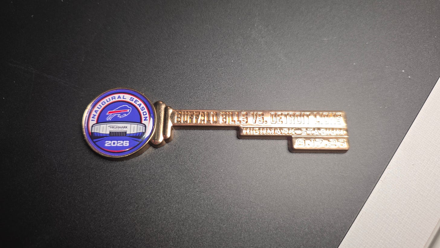 Buffalo Bills Highmark stadium commemorative key Buffalo Bills Highmark stadium commemorative key