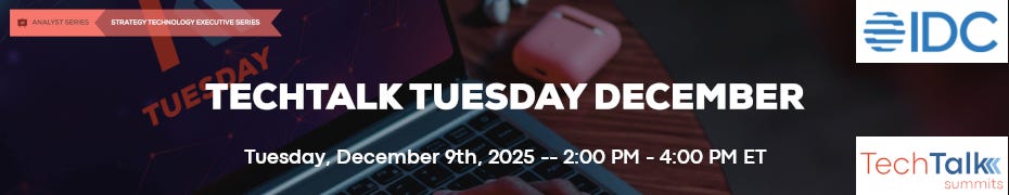 TechTalk Tuesday December  (Dec. 9th)