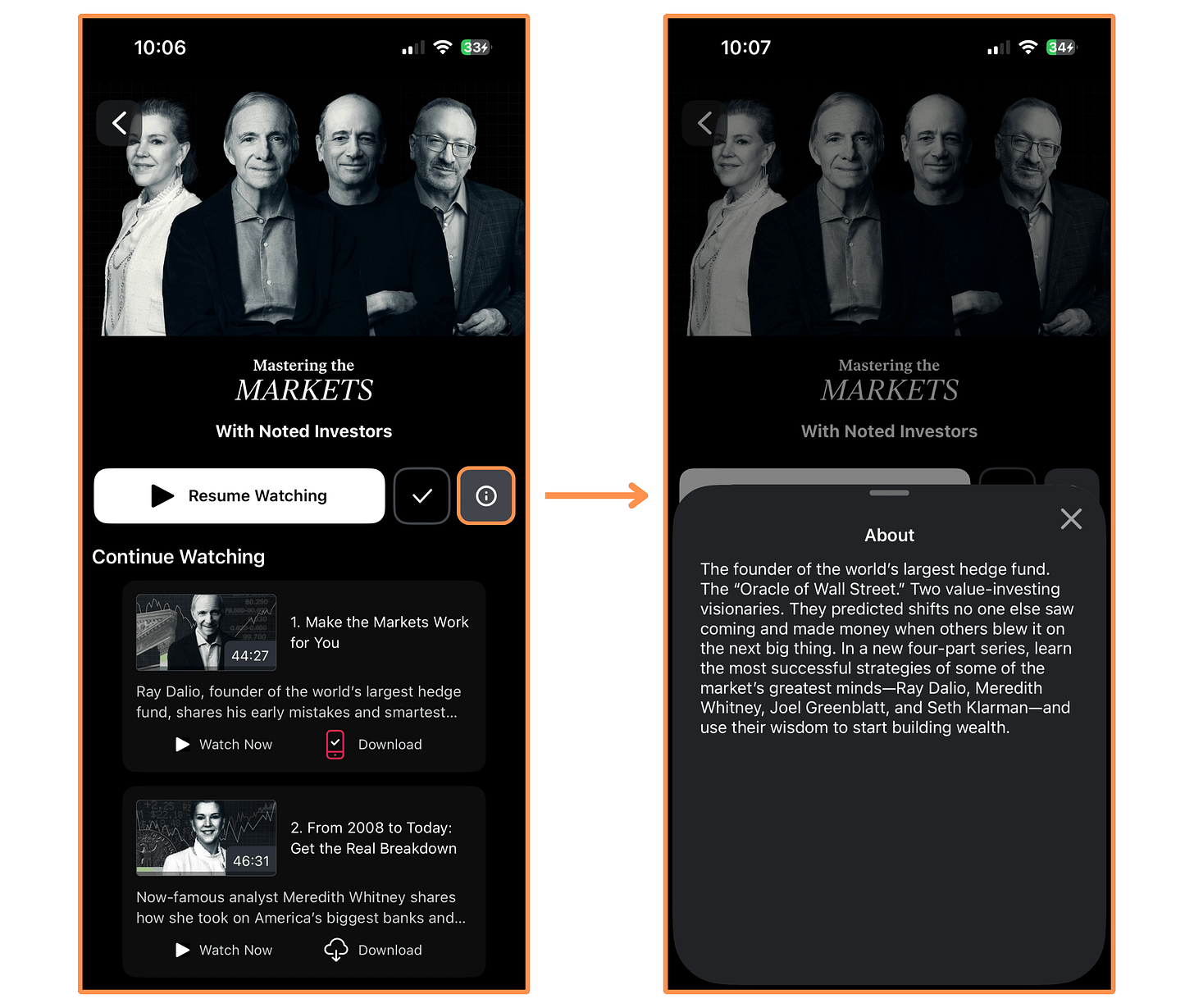 Class - Mastering The Markets (mobile app)