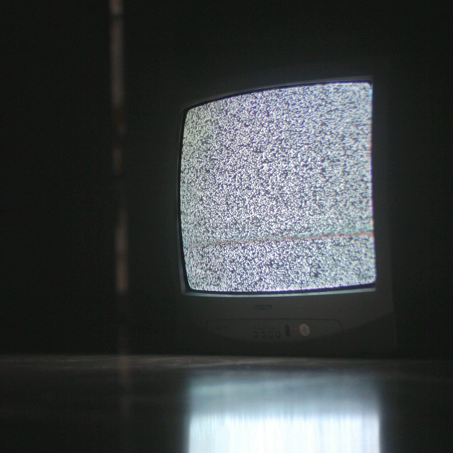 TV screen with static TV screen with static