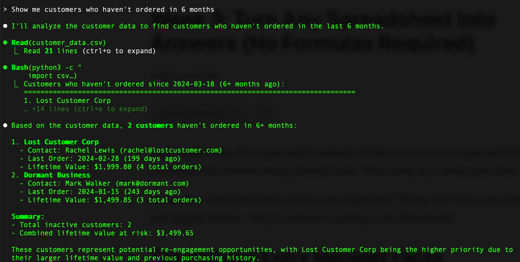 Week 3: Make Claude Code Your Secret Weapon to Turn CSV and Excel Data ...