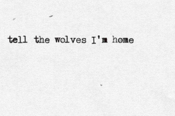 This may contain: the words tell the wolverines i'm home written in black ink on white paper