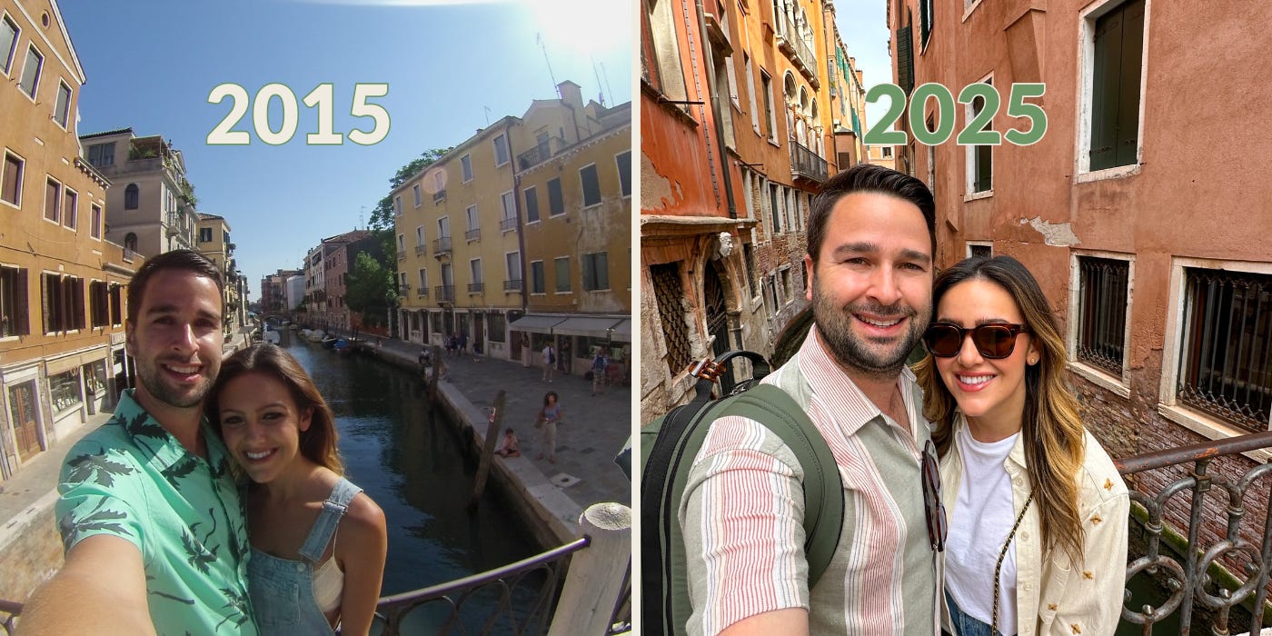 this is a picture of a before and after in the best venice travel guide for italy