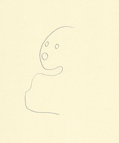 A sketch gradually becomes more clear revealing the image of a woman.