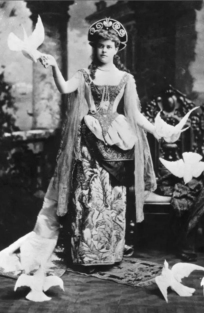 Gilded Age era socialite Alva Vanderbilt costumed for the legendary fancy ball she hosted in March of 1883. (Credit: Bettmann Archive/Getty Images) Gilded Age era socialite Alva Vanderbilt costumed for the legendary fancy ball she hosted in March of 1883. (Credit: Bettmann Archive/Getty Images)