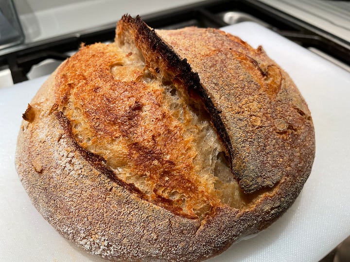 107 yr old rye sourdough starter, cooked sourdough, white bakers flour