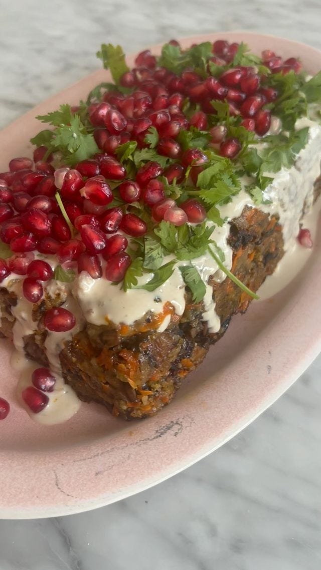 Shawarma mushroom and carrot loaf - by Hetty Lui McKinnon