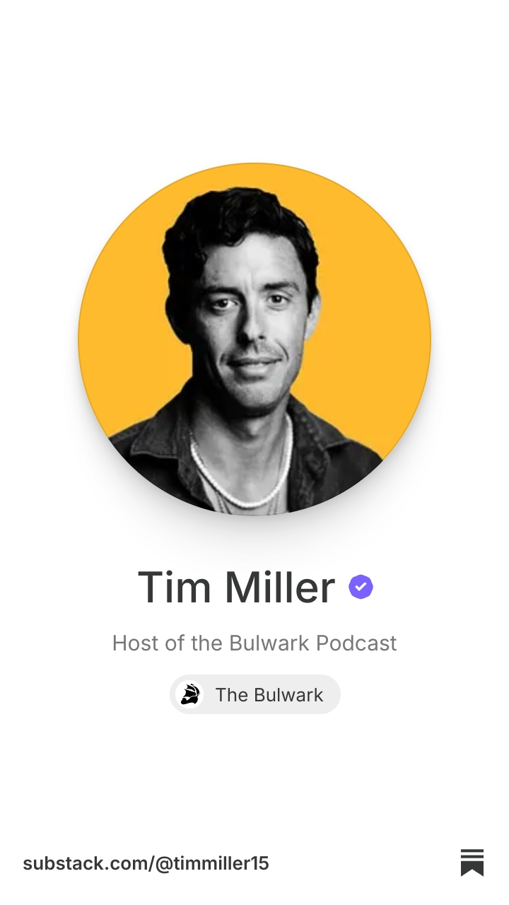 Tim Miller | Substack
