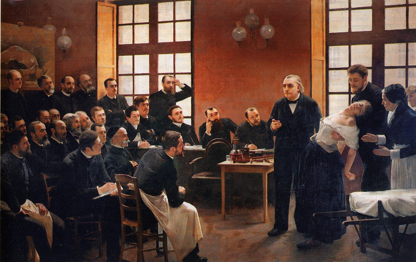 “A Clinical Lesson at the Salpêtrière" by André Brouillet, 1887 “A Clinical Lesson at the Salpêtrière" by André Brouillet, 1887