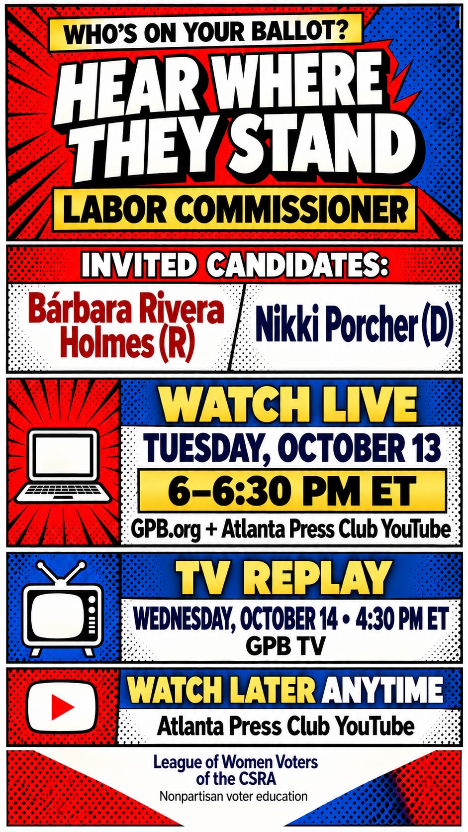 Labog Georgia’s Labor Commissioner Race - LWVCSRA Civic Dispatch