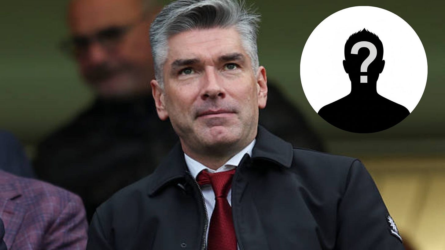 Liverpool sporting director Richard Hughes with overlay of mystery player