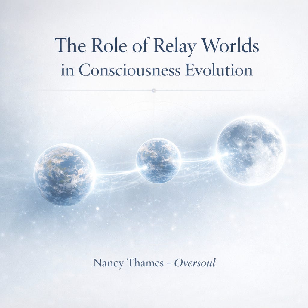The Role of Relay Worlds in Consciousness Evolution