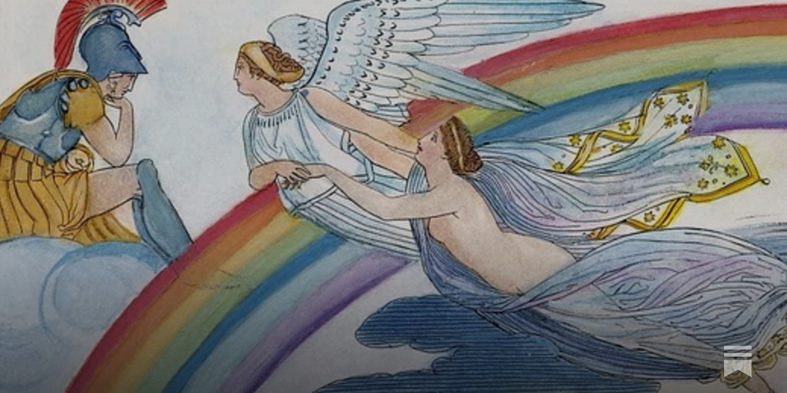 Iris: the Goddess of the Rainbow - by Classical Wisdom, image size:1600x800