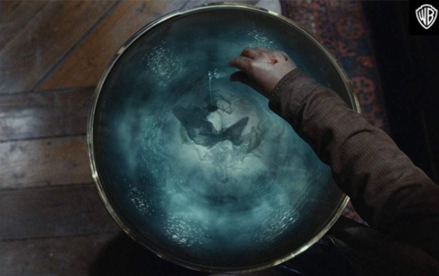 Dumbledore’s Pensieve-[IMG=D0Z]
[BCI]”A Pensieve is a device that allows one to add 'excess thoughts' from one's mind......ex