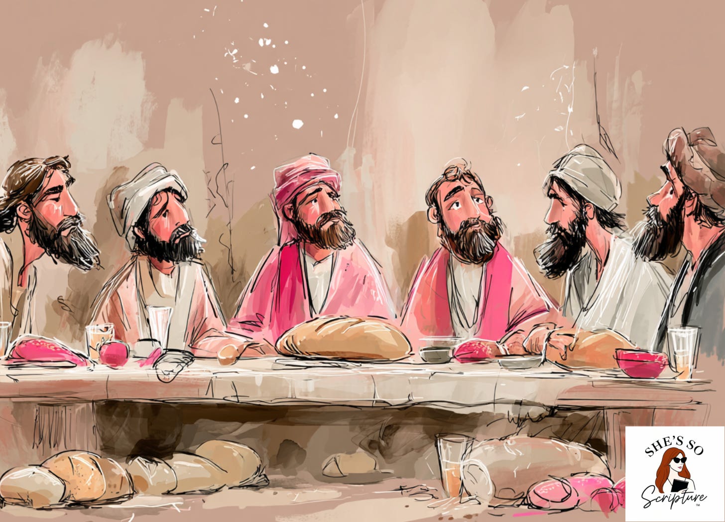 Illustrated scene of a shared table in the ancient world, symbolizing Paul’s teaching on food, freedom, and spiritual formation in 1 Corinthians.