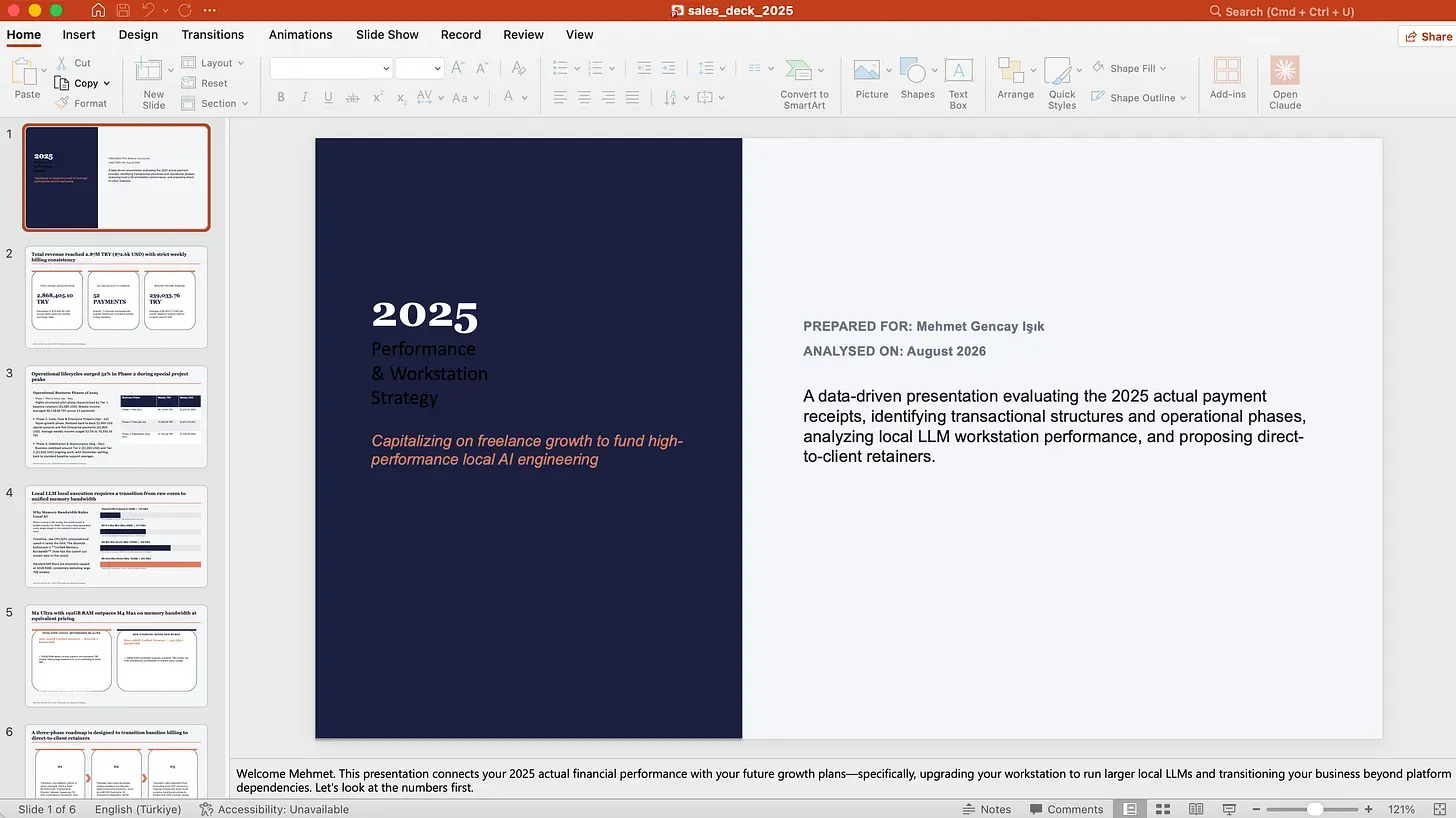 PowerPoint showing the title slide of the NotebookLM generated 2025 performance and workstation strategy deck PowerPoint showing the title slide of the NotebookLM generated 2025 performance and workstation strategy deck