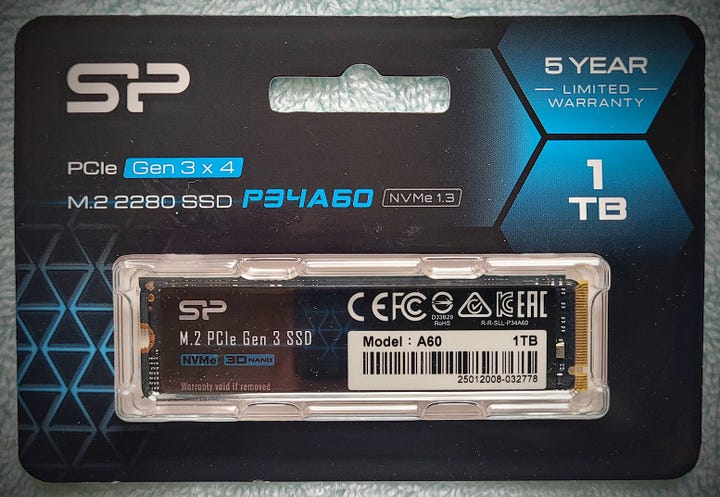 Power supply, case details, and storage drive